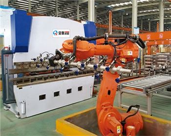 數控折彎(wān)機自動上下料(liào)機器人自動化(hua)生産線